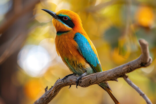 A purebred bird poses for a portrait in a studio with a solid color background during a pet photoshoot.

