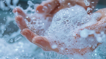 Fototapeta premium Step-by-Step Guide to Effective Hand Washing for Optimal Hygiene