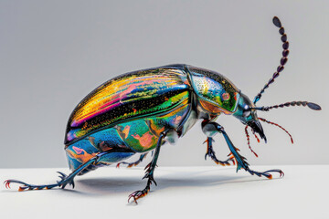 A purebred beetle poses for a portrait in a studio with a solid color background during a pet photoshoot.- 769144433