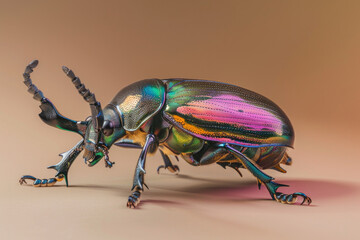 A purebred beetle poses for a portrait in a studio with a solid color background during a pet photoshoot.- 769144602