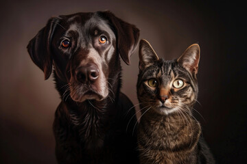 A cat and a dog are companions.- 769144609