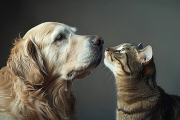 A cat and a dog are companions.- 769144865