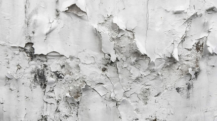 Vecchio muro rovinato verniciato di bianco  - obrazy, fototapety, plakaty