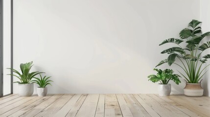 the background of the empty room is white - obrazy, fototapety, plakaty