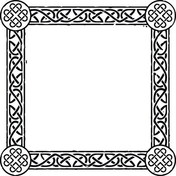 Square Celtic Border Frame - Heart Knot