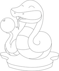 Snake Bowling Bowling ball Animal Vector Graphic Art Illustration