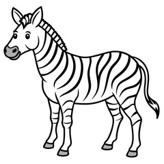Zebra silhouette vector art Illustration 