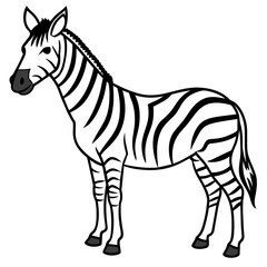 Zebra silhouette vector art Illustration 