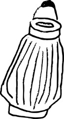 Garden furniture hand drawn vector illustration. Lamp