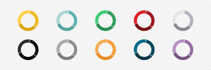 Arrow vector icon set. Colored arrows collection. Vector flat arrow set. Isolated arrow. Vector