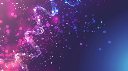 DNA structure, blur abstract background