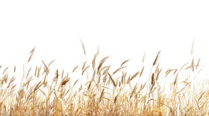 Obraz premium Ripe wheat in the field,white background