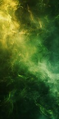 Obraz na płótnie Canvas An atmospheric radioactive glow texture, with eerie green and yellow hues blending into darkness, capturing the hazardous beauty of irradiated zones created with Generative AI Technology