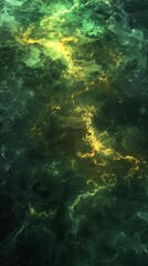 Fototapeta na wymiar An atmospheric radioactive glow texture, with eerie green and yellow hues blending into darkness, capturing the hazardous beauty of irradiated zones created with Generative AI Technology