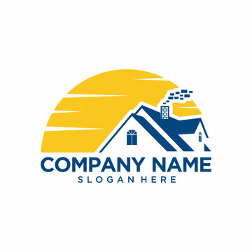 Home rental property logo symbol, real estate business logo
