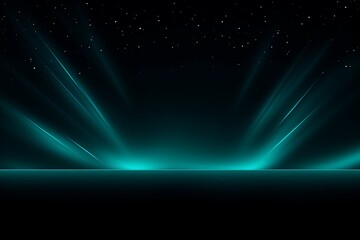 dark background illustration with turquoise fluorescent lines, in the style of realistic turquoise skies, rollerwave