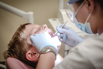 Young Boy Having Dental Check-Up