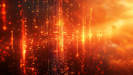 an abstract technical inspired background image in a orange,generative ai