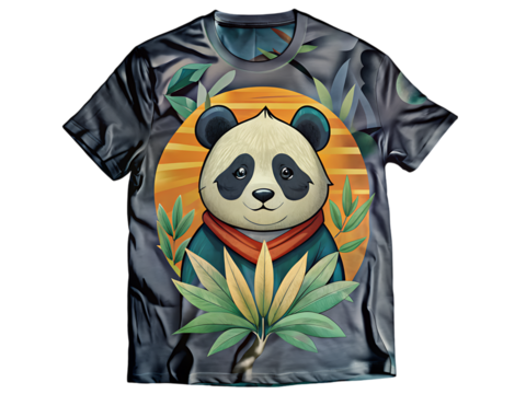 panda design on t shirt