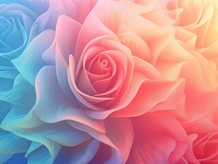 diffuse colorgrate background, tech style, rose colors only 