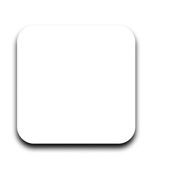 Transparent realistic shadow effect for design. Square rounded PNG shadow isolated on transparent background