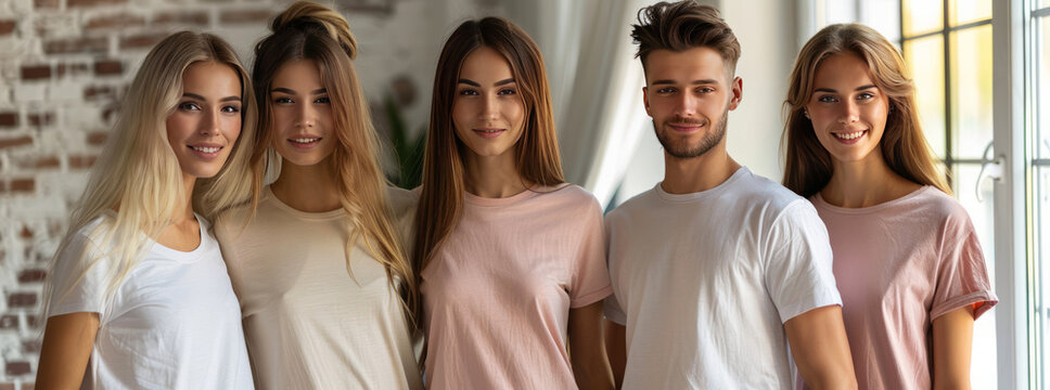 a website banner for a custom t-shirt company, white background,generative ai