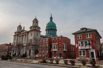 Fototapeta na wymiar Historic Homes and Churches in Harrisburg Pennsylvania USA
