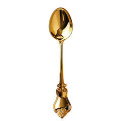 fine design of golden spoon from ancien time luxury eatting utensil gold