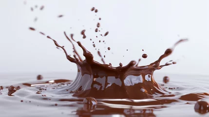 Foto op Plexiglas a liquid splashing into the water with a white background © progressman
