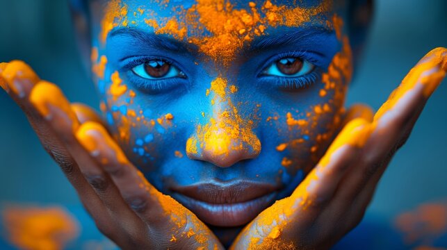 wonan with painting on her face