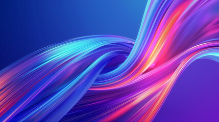 A colorful, swirling line of purple, blue, and red. The colors are vibrant and the line is long. AI.