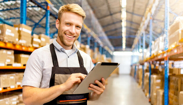 Mitarbeiter im Lager 