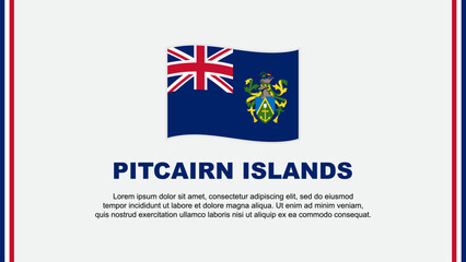 Obraz na płótnie Canvas Pitcairn Islands Flag Abstract Background Design Template. Pitcairn Islands Independence Day Banner Social Media Vector Illustration. Pitcairn Islands Cartoon
