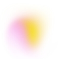yellow blurred gradient shape on transparent background