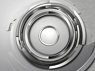 Abstract grey technology design with silver circle design.