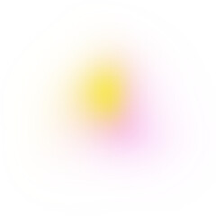 Holographic yellow gradient shape on transparent background