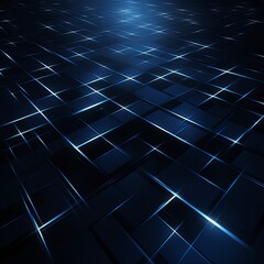 grid thin navy blue lines with a dark background in perspective