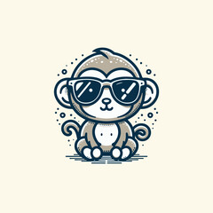 Hipster Monkey, Trendsetting with Glasses