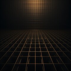 grid thin tan lines with a dark background in perspective 
