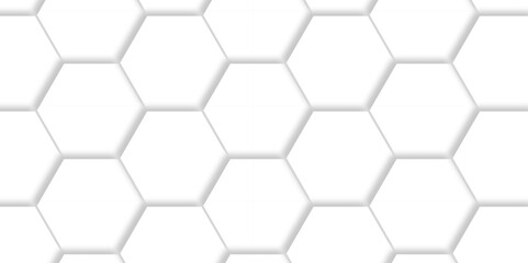	
Seamless pattern with hexagons. 3d Hexagonal structure futuristic white background and Embossed Hexagon. Hexagonal honeycomb pattern background with space for text. Abstract Technology, Futuristic.