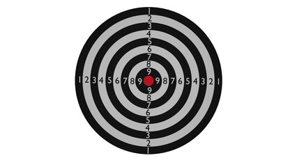 Dartboard for darts game isolated on transparent and white background. Darts concept. 3D render