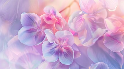 Abstract floral vignette border, with soft gradients and subtle transitions for a dreamy atmosphere - obrazy, fototapety, plakaty