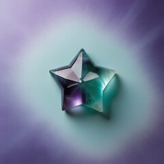 Centerpiece: Green and Purple Mixed Color Star