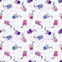 Summer print cocktails seamless ice pattern for wrapping paper and fabrics and clothes print and party accessories