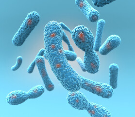Microscopic bacteria background. Streptococcal (STSS) - 769178681