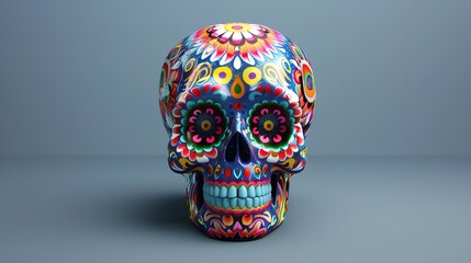 Glorious Dia de los muertos skull