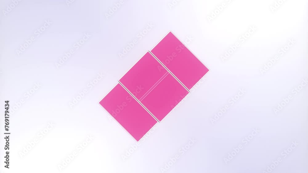 Aufkleber Digital loop animation of transforming multicolored cubes. 3d rendering 4K