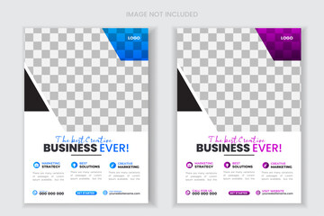 Corporate Business Office Window Decal Design Template. 