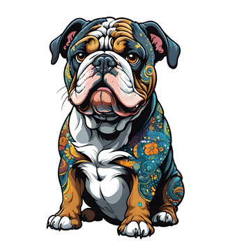 French Bulldog. Perfect for stickers, t-shirts or Design templates. Generative AI. V21
