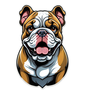 French Bulldog. Perfect for stickers, t-shirts or Design templates. Generative AI. V22